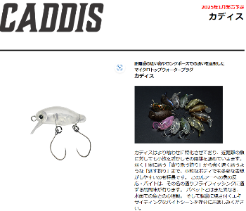 絡まないフックシステムが秀逸な最小トッププラグ♪カディス 25年6月入荷分
