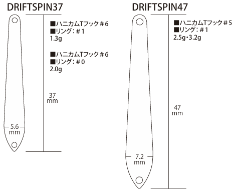 ロデオクラフト ドリフトスピン37 2.0g 25年6月入荷分