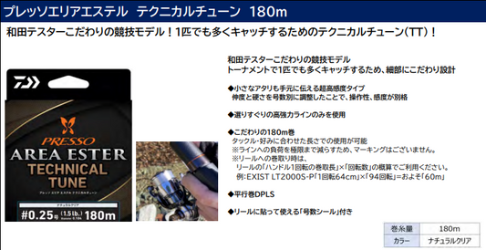 プレッソエリアエステル テクニカルチューン