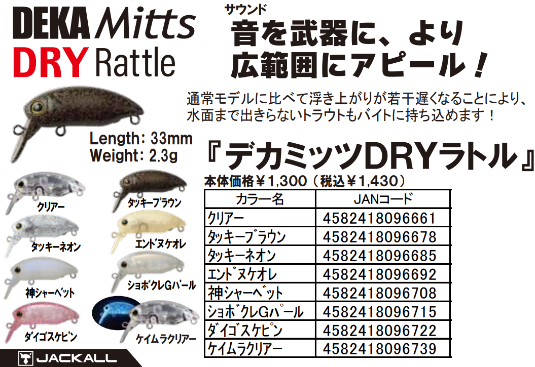 デカミッツ系　セット デカミッツドライ☆午後の決勝で大活躍の大会ウイニングルアー☆定価の